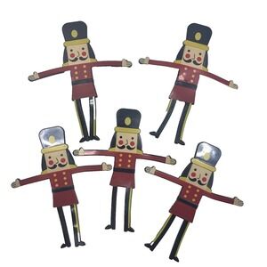 Gumby Toy Soldiers Christmas Decor 5" Lot of 5 Bendable Figurines
